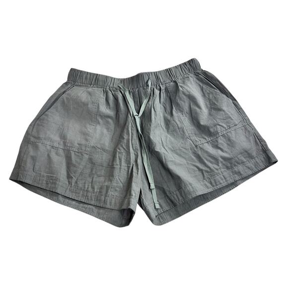 Dark Gray Utility Shorts Womens Sz XL Drawstring Elastic Waist Pockets 4" Inseam - Picture 4 of 4